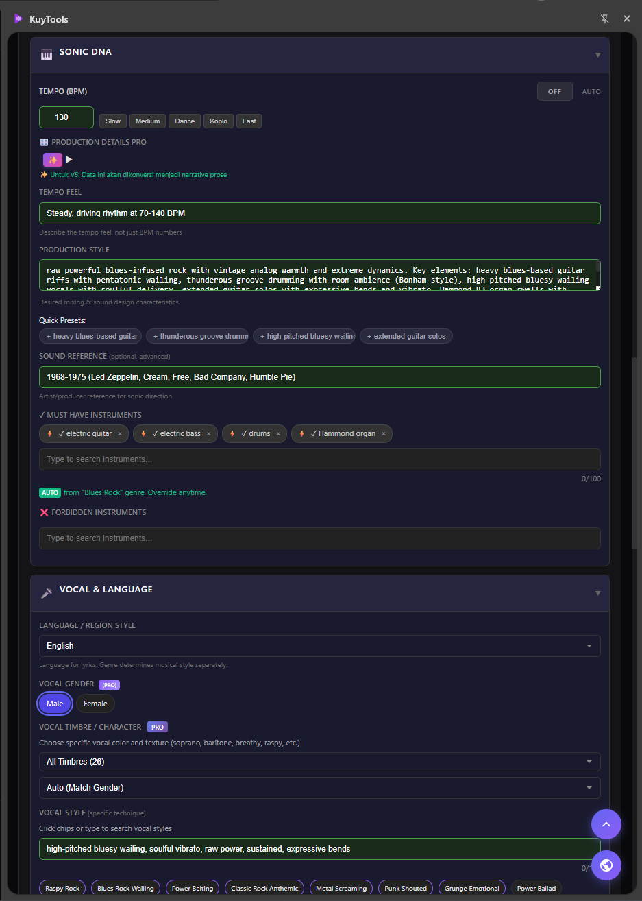 Sonic DNA & Vocal Engine