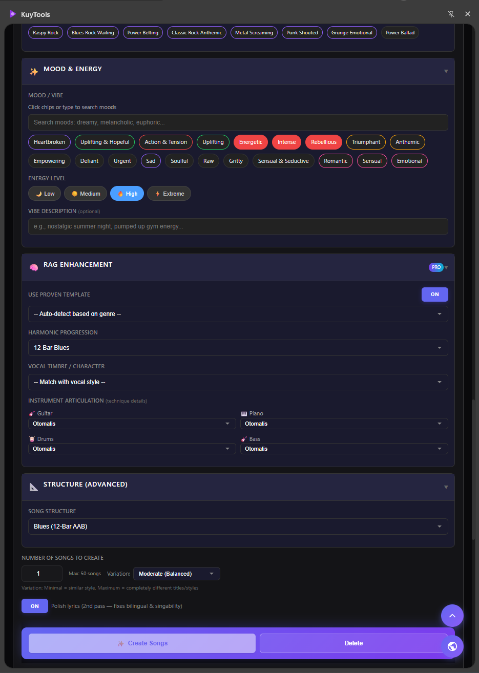 Mood & RAG Enhancement